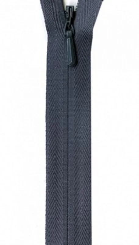 Unique Invisible Zipper 22" Medium Grey