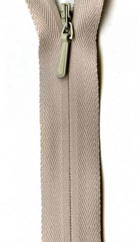 Unique Invisible Zipper 22" Natural
