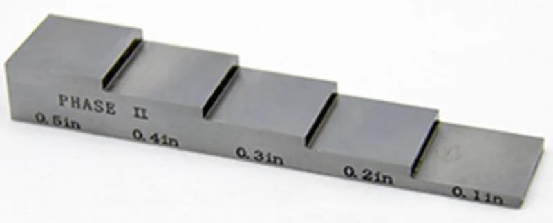 UTG-0500, Phase II UTG-0500 Steel 5-Step Block for Ultrasonic Thickness Gauge