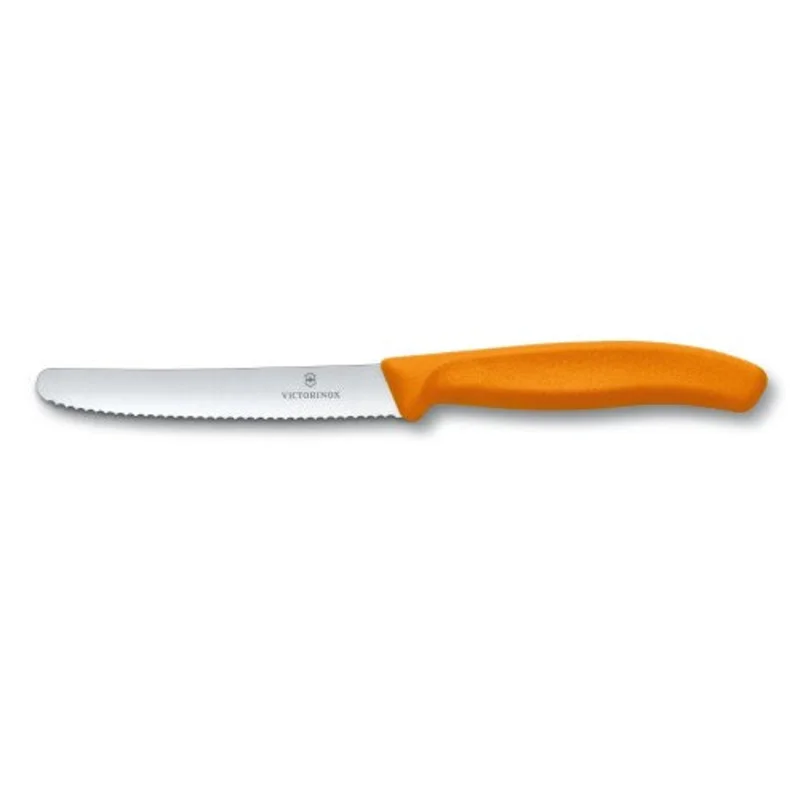 Victorinox Classic 4.5" Serrated Utility - Orange