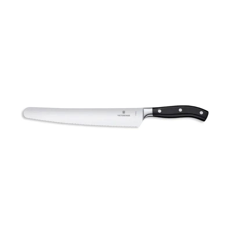 Victorinox Grand Maitre Black 10.25" Curved Bread & Pastry Knife