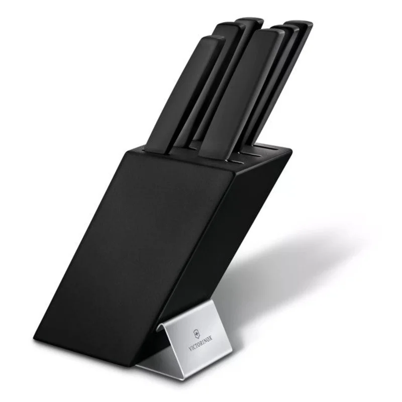 Victorinox Swiss Modern 7pc Knife Block Set - Black