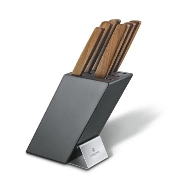 Victorinox Swiss Modern Wood 6 Piece Set Anthracite Grey