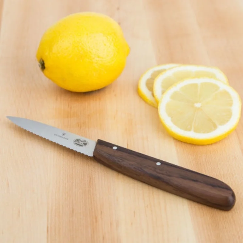 Victorinox Wood 3.25" Serrated Spear Point Paring Knife