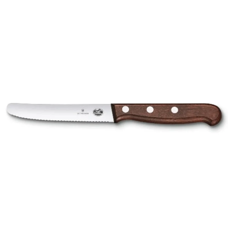 Victorinox Wood 4.25" Serrated Utility Knife