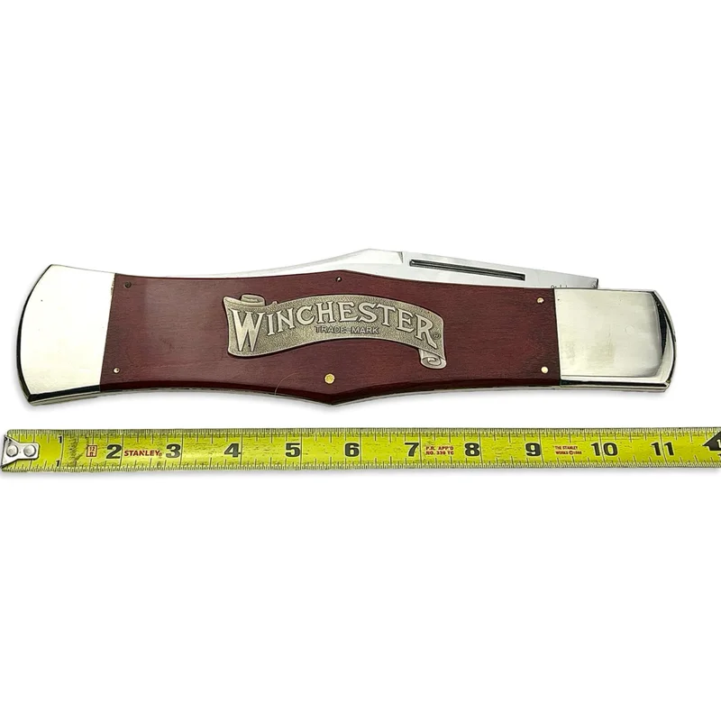 Vintage 2000 Winchester Novelty Knife Red Wood - Factory Sample