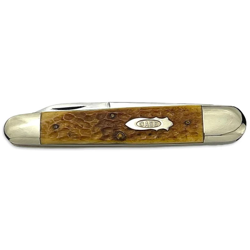 Vintage Case Classic 1990 Honey Green Bone Jim Parker Whittler Collection (6391) w/ Box