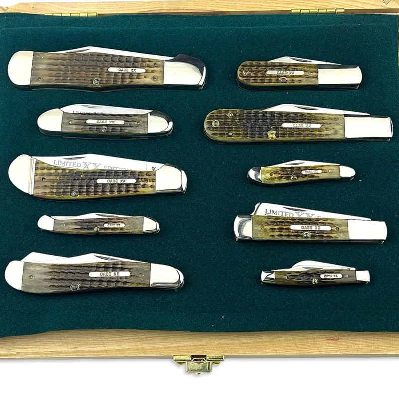 Vintage Case XX USA 1996 4-Dot Green Bone Limited Edition Set 1 of 2500