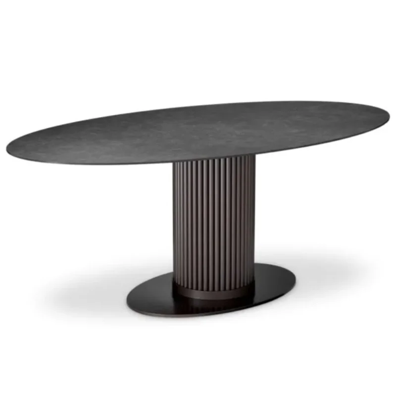 Volterra Oval Dining Table, Indoor/Outdoor, 78.7W x 46.9D