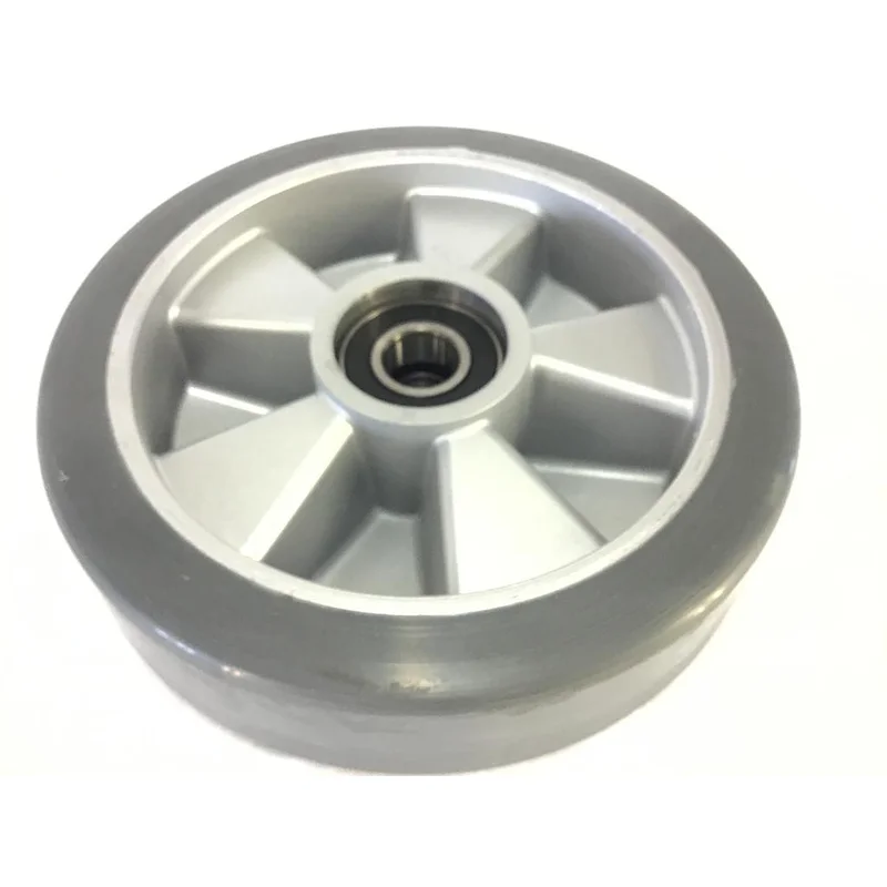 W10855 | Onyx Wheel, 8" Diameter, Non Marking, Cast Aluminum Hub, W/ Bearings