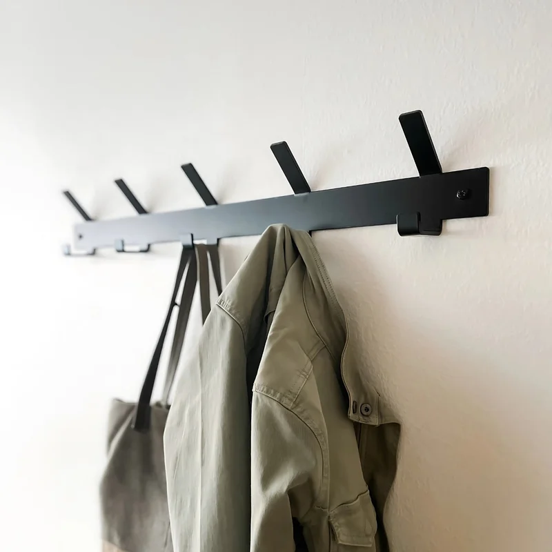 Wall Mounted Coat Rack - Double Hooks