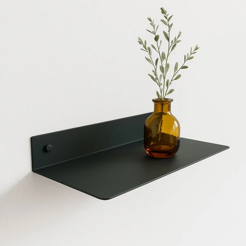 Wall Mounted Metal Shelf Black