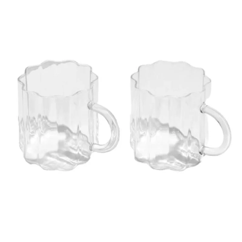 Wave Mug Set of 2, Clear