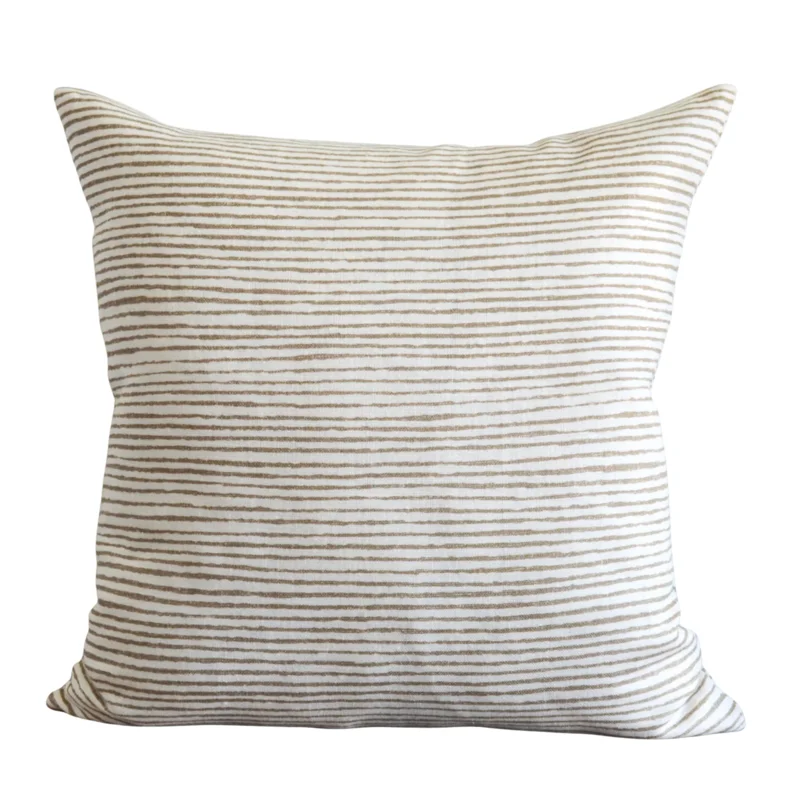 Waves Pillow, Bleached Oak, 22" x 22"