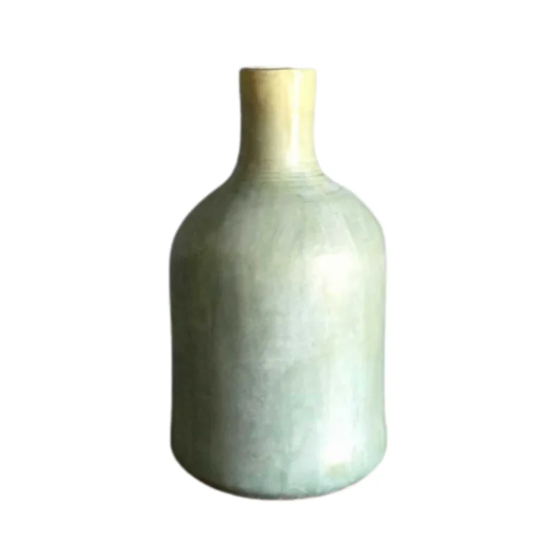 Weathered Blue Glaze Vase, 17"