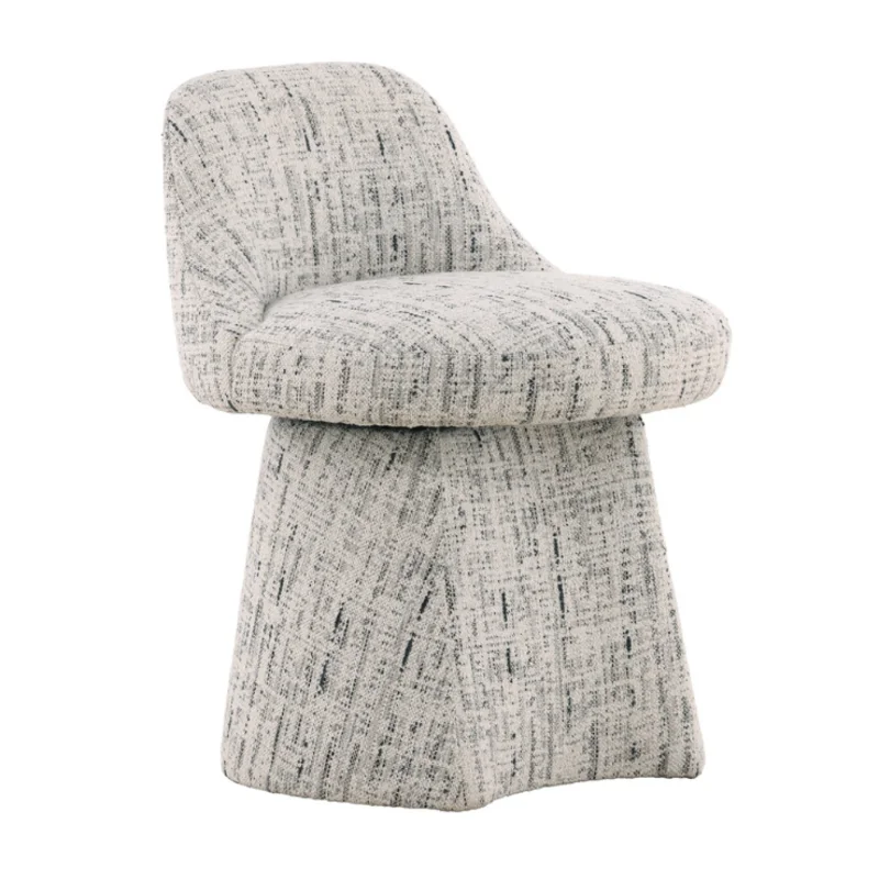 Wells Vanity Stool, Cleo Shadow Fabric