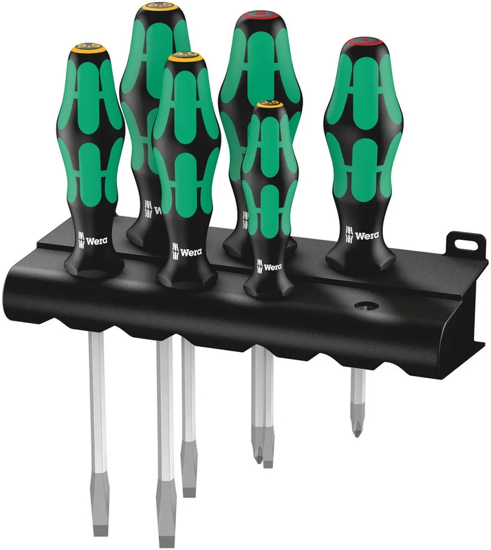 Wera 334 SK/6 Rack screwdriver set Kraftform Plus Lasertip and rack, 6pieces, SKU #5007680001