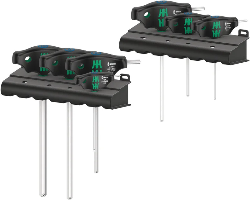 Wera 454/7 HF Set 1 screwdriver set T-handle screwdrivers Hex-Plus with holding function, 7pieces, SKU #5023450001