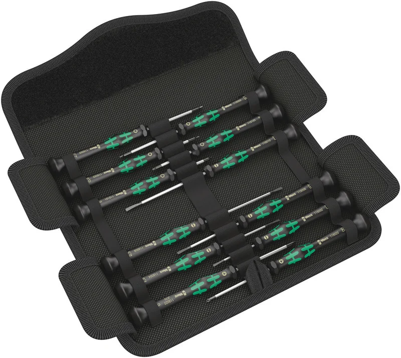 Wera Kraftform Micro 12 Universal 1 screwdriver set for electronic applications, 12pieces, SKU #5073675001