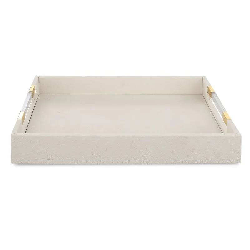 Wessex Tray, White, 19"W x 3"H x 14"D