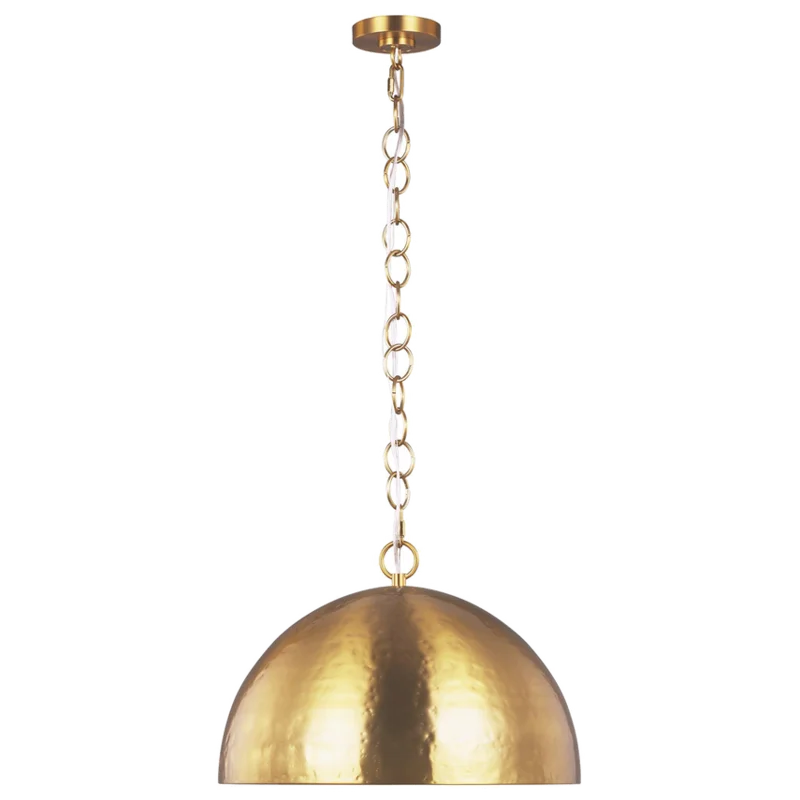 Whare Large Pendant, Burnished Brass