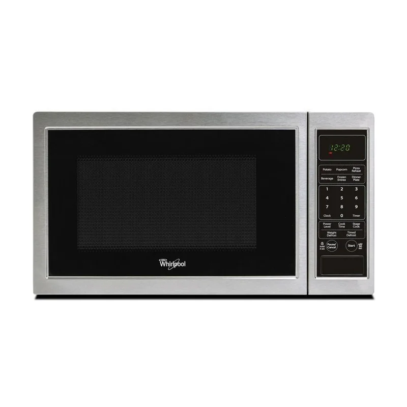Whirlpool - 0.9 cu. Ft Counter top Microwave in Black Stainless - WMC11009AS Black Stainless