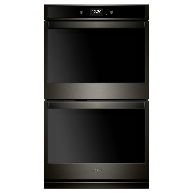 Whirlpool - 10 cu. ft Double Wall Oven in Black Stainless - WOD77EC0HV Black Stainless