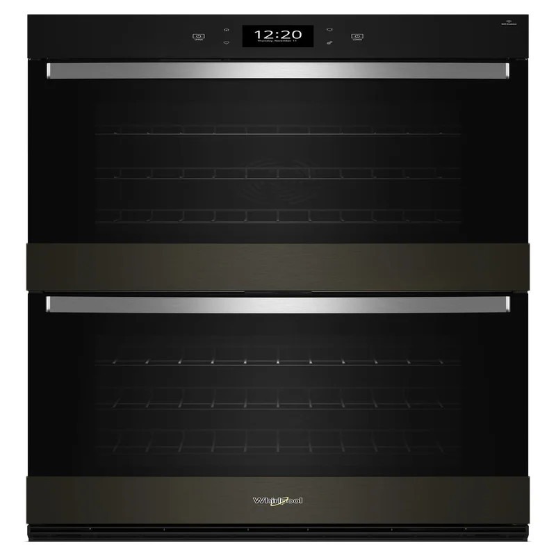Whirlpool - 10 cu. ft Double Wall Oven in Black Stainless - WOED7030PV Black Stainless