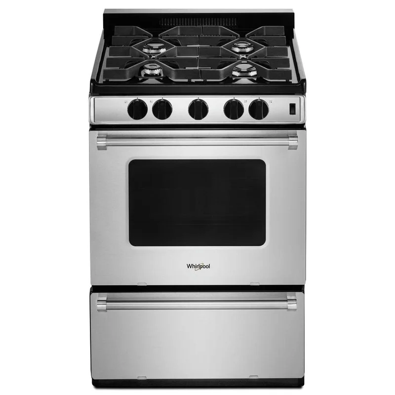 Whirlpool - 2.96 cu. ft  Gas Range in Stainless - WFG500M4HS Stainless