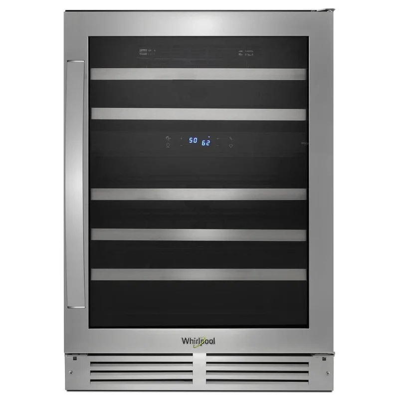 Whirlpool - 23.8125 Inch  cu. ft Wine Center Refrigerator in Stainless - WUW55X24HS Stainless