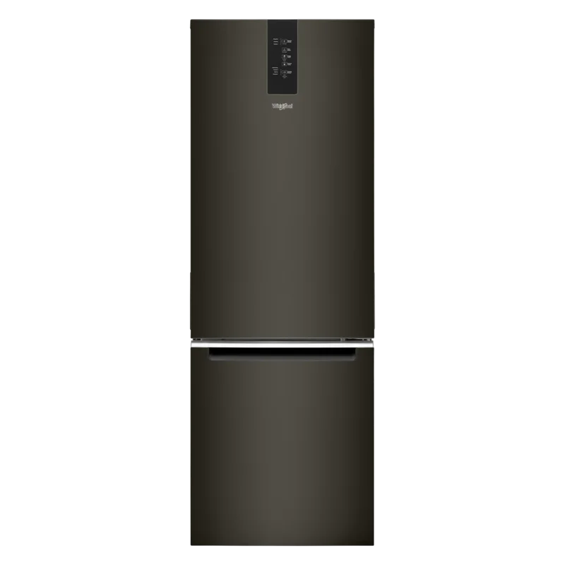 Whirlpool - 24.375 Inch 12.9 cu. ft Bottom Mount Refrigerator in Black Stainless - WRB543CMJV Black Stainless