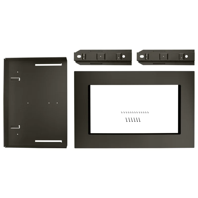 Whirlpool - 27 Inch Counter top Microwave Oven Trim Kit Accessory in Black Stainless - MKC2157AV Black Stainless