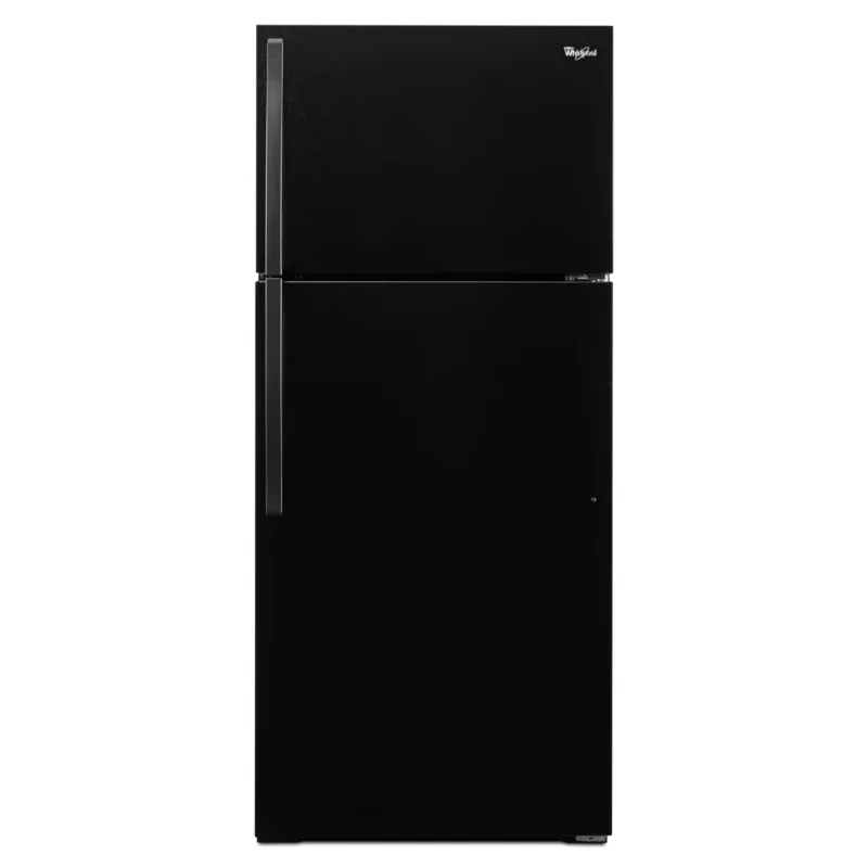 Whirlpool - 28 Inch 14.33 cu. ft Top Mount Refrigerator in Black - WRT314TFDB Black