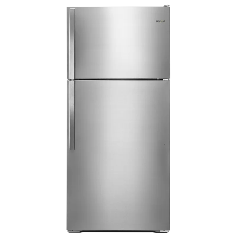 Whirlpool - 28 Inch 14.33 cu. ft Top Mount Refrigerator in Stainless - WRT134TFDM Stainless