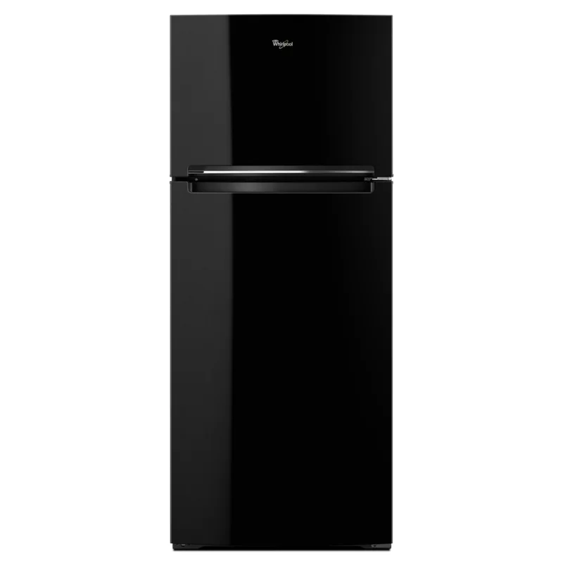 Whirlpool - 28 Inch 17.6 cu. ft Top Mount Refrigerator in Black - WRT518SZFB Black