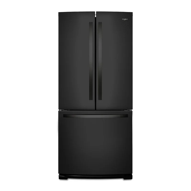 Whirlpool - 29.5 Inch 20 cu. ft French Door Refrigerator in Black - WRF560SFHB Black
