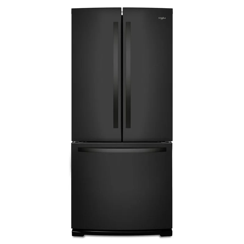 Whirlpool - 29.5 Inch 20 cu. ft French Door Refrigerator in Black - WRF560SMHB Black