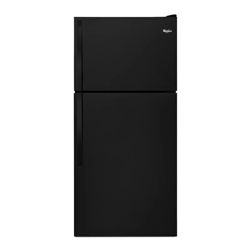 Whirlpool - 29.75 Inch 18.15 cu. ft Top Mount Refrigerator in Black - WRT318FZDB Black