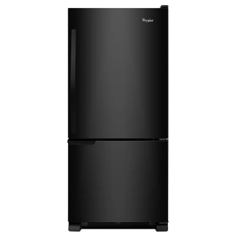 Whirlpool - 29.75 Inch 18.67 cu. ft Bottom Mount Refrigerator in Black - WRB119WFBB Black