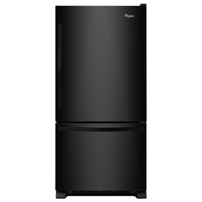 Whirlpool - 29.75 Inch 18.67 cu. ft Bottom Mount Refrigerator in Black - WRB329DFBB Black