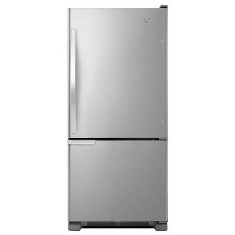 Whirlpool - 29.75 Inch 18.67 cu. ft Bottom Mount Refrigerator in Stainless - WRB119WFBM Stainless