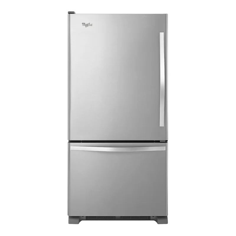 Whirlpool - 29.75 Inch 18.67 cu. ft Bottom Mount Refrigerator in Stainless - WRB329LFBM Stainless