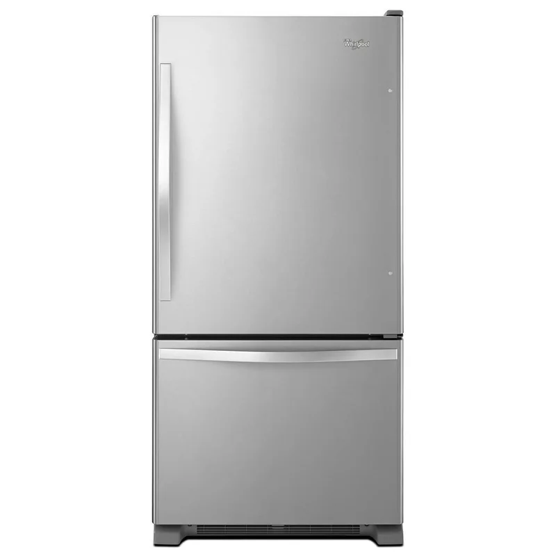 Whirlpool - 29.75 Inch 18.67 cu. ft Bottom Mount Refrigerator in Stainless - WRB329RFBM Stainless