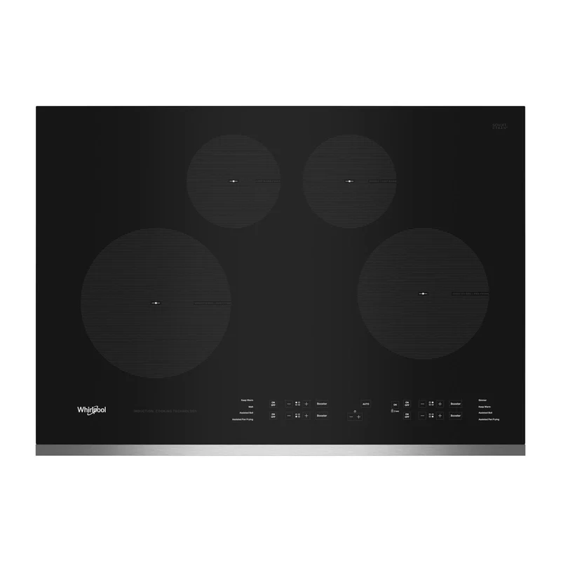 Whirlpool - 30.75 inch wide Induction Cooktop in Black - WCI55US0JS Black
