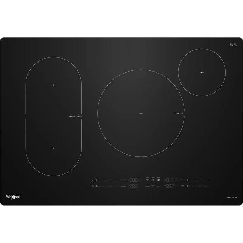 Whirlpool - 30.8 Inch Induction Cooktop in Black - WCIT7030SB Black