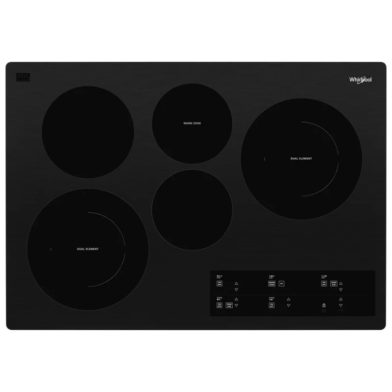 Whirlpool - 30.8125 inch wide Electric Cooktop in Black - WCE97US0KB Black