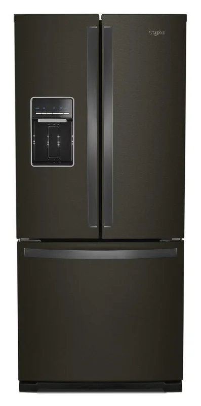 Whirlpool - 30 Inch 19.7 cu. ft French Door Refrigerator in Black Stainless - WRF560SEHV Black Stainless