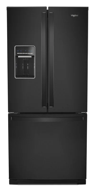 Whirlpool - 30 Inch 19.7 cu. ft French Door Refrigerator in Black - WRF560SEHB Black