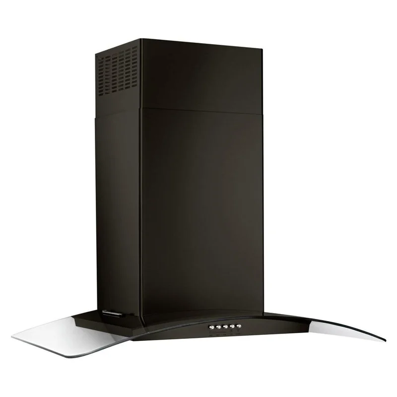 Whirlpool - 30 Inch 400 CFM Wall Mount and Chimney Range Vent in Black Stainless - WVW51UC0HV Black Stainless