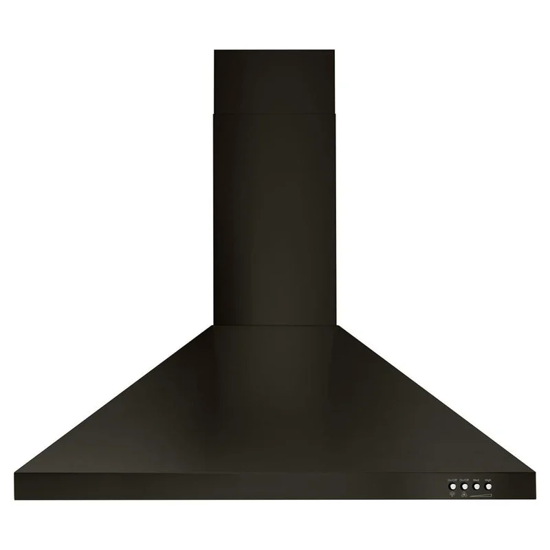 Whirlpool - 30 Inch 400 CFM Wall Mount and Chimney Range Vent in Black Stainless - WVW53UC0HV Black Stainless